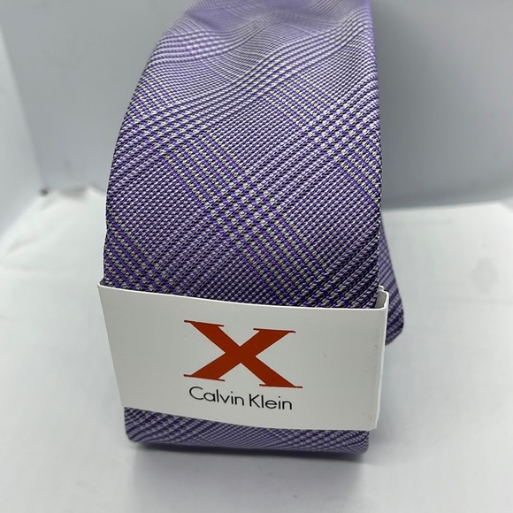 Calvin Klein Other - BNWT Calvin Klein Slim Purple checks Tie